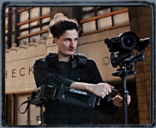 Shooting triptych video in the abandoned Buffalo Train Terminal.
