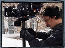 Carl with Sony F900R in snowy Chicago.