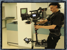 Sony F3 on PRO sled with Steadyrig arm.