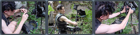Carl Wiedemann loads the Arriflex S. to use in lo mode with EFP Steadicam.